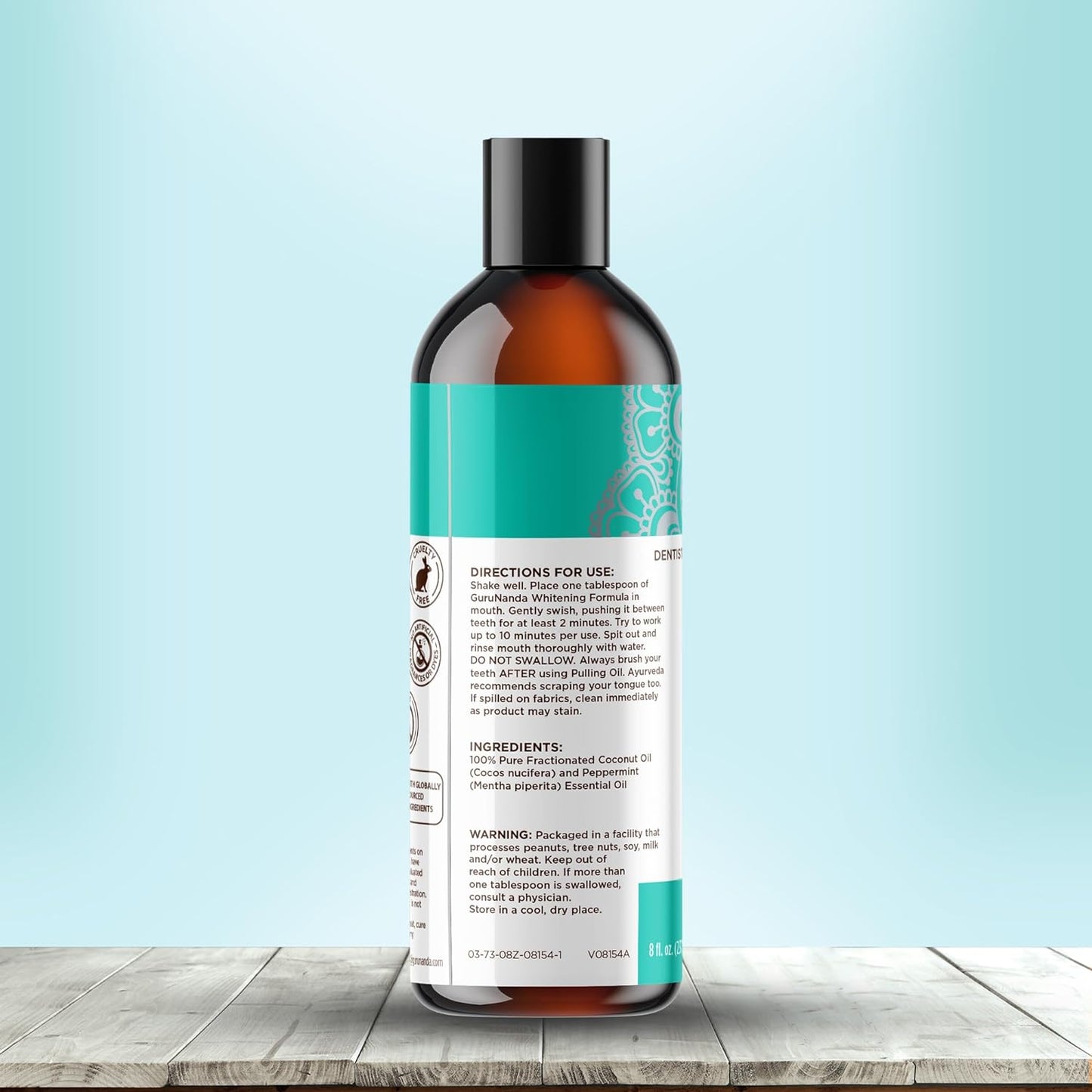 GuruNanda Coconut Oil Mouthwash: Freshens Breath, Promotes Oral Health
