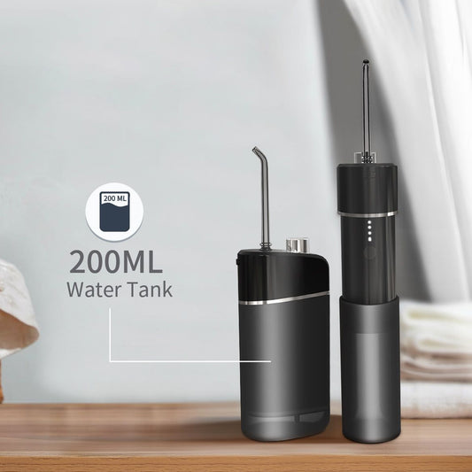 Dental Flosser Teeth Pick: Portable Cordless Oral Irrigator 200ML Rechargeable Travel Irrigation Cleaner  Waterproof Electric Waterflosser Flossing Machine for Teeth Cleaning