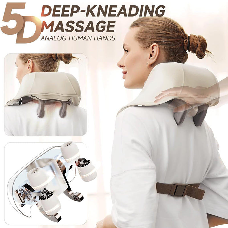 Neck Massager for Pain Relief Deep Tissue,5D Kneading