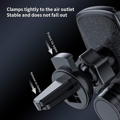 Wireless Car Charger, Auto-Clamping Car Mount 15W/10W/7.5W Fast Charging Air Vent Car Phone Mount Compatible with iPhone 15/14/13/13 Pro/12 Pro Max/12 pro/12/11/10/8 Series