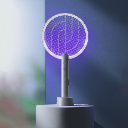 Smart Mosquito Killer: Electric Fly Swatter Racket with USB Rechargeable Base