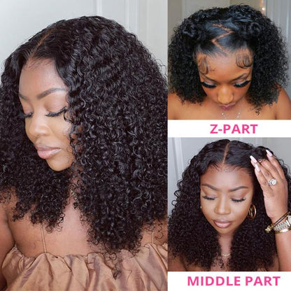 Natural Brazilian Wet and Wavy Human Hair Wig: Pre-Plucked, Curly Lace Frontal, Glueless- Perfect for Black Women!