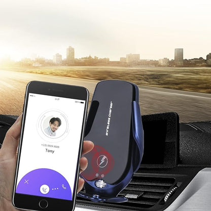 Wireless Car Charger, Auto-Clamping Car Mount 15W/10W/7.5W Fast Charging Air Vent Car Phone Mount Compatible with iPhone 15/14/13/13 Pro/12 Pro Max/12 pro/12/11/10/8 Series