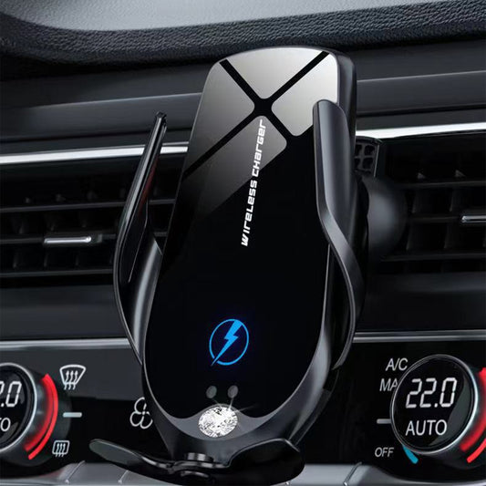 Wireless Car Charger, Auto-Clamping Car Mount 15W/10W/7.5W Fast Charging Air Vent Car Phone Mount Compatible with iPhone 15/14/13/13 Pro/12 Pro Max/12 pro/12/11/10/8 Series